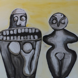 Two figures by Natalya Critchley