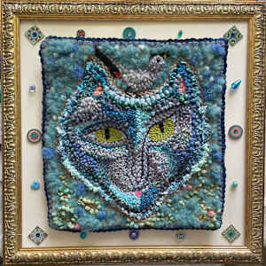Blue Cat's "Bling" Mat by Julia Muench, Image 1.