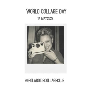 Polaroid Collage Club Postcard Book by Agnieszka Zajac  Image: Instagram post about the event