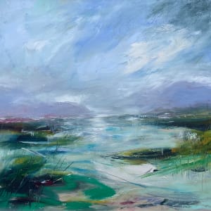 Blue & Green Shore 1 by Lesley Birch