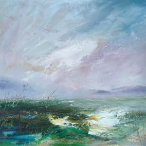 Blue & Green Shore  3 by Lesley Birch