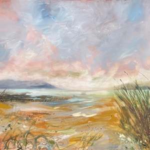Headland with Grasses by Lesley Birch