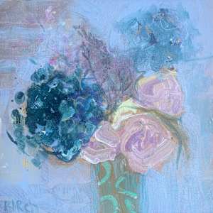 Hydrangeas and Roses by Lesley Birch