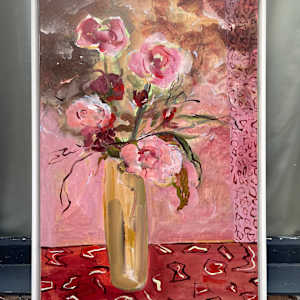 Pink Roses by Lesley Birch 