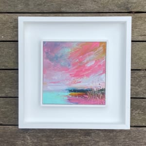 Pink & Turquoise Shore by Lesley Birch