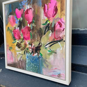 Pink Roses in a Spotted Vase, Image 2.