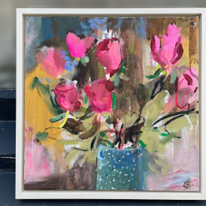 Pink Roses in a Spotted Vase, Image 1.