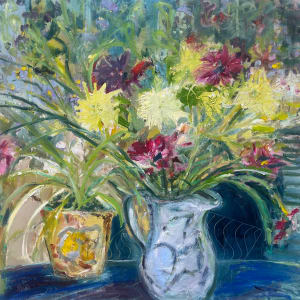 Studio Jug & Pot with Spider Plant by Lesley Birch