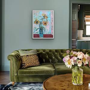 Sunflowers in Mum’s Pot by Lesley Birch 