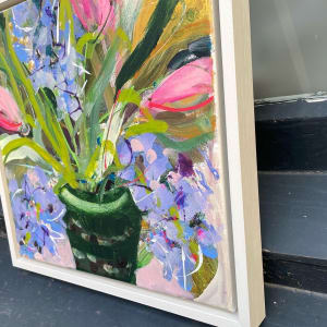 Tulips and Hyacinths in a Patterned Pot, Image 3.