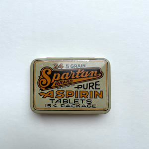 Knight Road Comox Peninsula, Spartan Aspirin Tin by Shelley Vanderbyl 
