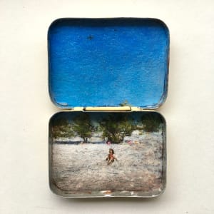 Winnipeg Beach - 'Best Quinine' Medicine Tin Diptych by Shelley Vanderbyl 