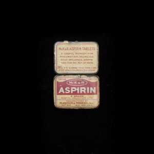 Medicine Tin #BG2 (McK&R Aspirin / Swiss House & Field of Flowers) by Shelley Vanderbyl 