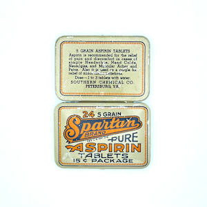 Birch Trees and Virga, Spartan Aspirin Tin by Shelley Vanderbyl 