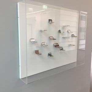 Example Medicine Tins in Acrylic Display Cases by Shelley Vanderbyl