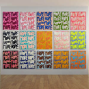 HOPE MORE 35 by Thérèse Murdza  Image: Staged photo shown with others in the series for scale and inspiration. 