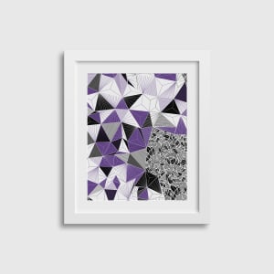 "CONSCIOUS GROWTH 001" Small One-of-a-Kind Print by Debbie Clapper