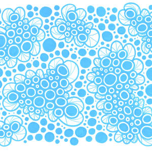 Pattern Study 20: Light Blue – Framed Original Drawing by Debbie Clapper