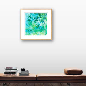 'Rain dance 8'  3 of 5  50x50cm framed print with oak frame by caroline fraser, Image 1.