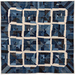 Broken Grid - Denim by Stacey Sharman