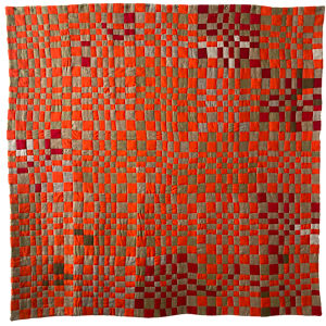 Distortion Grid: Orange and Tan by Stacey Sharman
