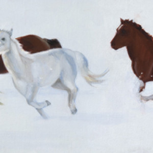 A Run in the Snow by Roseann Munger