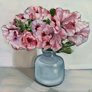 Pelargonium in Blue and White by Alicia Cornwell 