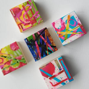 MODERN MINI'S RESIN COLLAGE ARTWORK by Tana Hensley, Image 7.