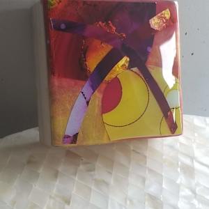 2019 MODERN MINI'S RESIN COLLAGE ARTWORK by Tana Hensley 
