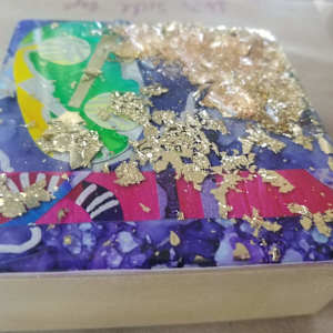2019 MODERN MINI'S RESIN COLLAGE ARTWORK by Tana Hensley 