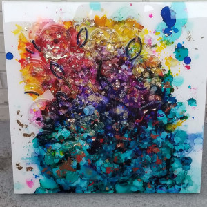 Bouquet of Pride - Abstract Resin Wall Art by Tana Hensley