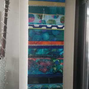 Abstract Collage Resin Art by Tana Hensley 