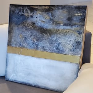 Abstract Collage Resin Art Shelf or Wall Art, Home Accessory, Decor, Gift, Office Decor, Cradled Profile Wood Panel, Original Artwork 