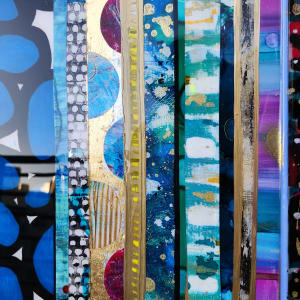 Abstract Untitled [Linear Resin Collage 2023-7] by Tana Hensley 