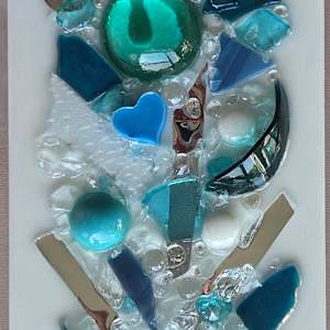 Glass, Mirror, Abstract Resin Tree by Tana Hensley 