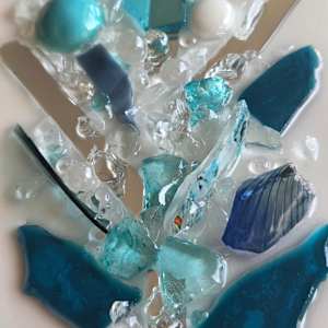 Glass, Mirror, Abstract Resin Tree by Tana Hensley 
