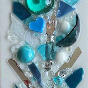 Glass, Mirror, Abstract Resin Tree by Tana Hensley 