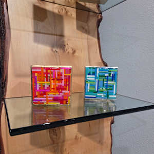 Modern Art 4x4x1⅝" Abstract Collage Mini's by Tana Hensley 