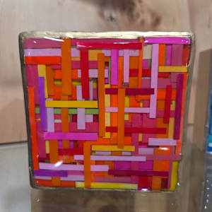 Modern Art 4x4x1⅝" Abstract Collage Mini's by Tana Hensley 