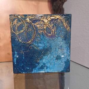 Modern Art 4x4x1⅝" Abstract Collage Mini's by Tana Hensley 