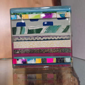 Modern Art 4x4x1⅝" Abstract Collage Mini's by Tana Hensley 