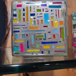 Modern Art 4x4x1⅝" Abstract Collage Mini's by Tana Hensley 