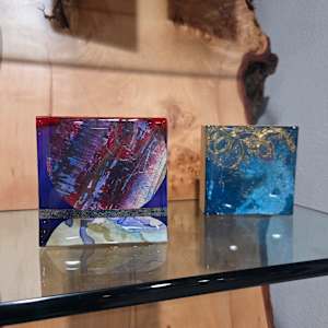 Modern Art 4x4x1⅝" Abstract Collage Mini's by Tana Hensley 