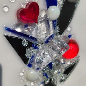 Glass Resin Abstract Tree (Red & Blue) by Tana Hensley 