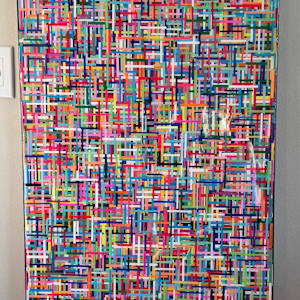 COLORFUL, BRIGHT, VIBRANT MOSAIC STYLE MULTILAYER RESIN COLLAGE ON GALLERY CRADLED WOOD PANEL by Tana Hensley, Image 8.