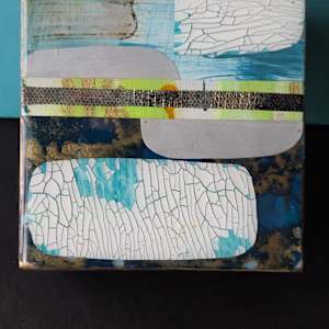 Modern Art 4x4x1⅝" Abstract Collage Mini's by Tana Hensley, Image 24.