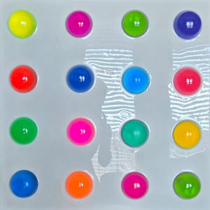 Colorful Resin Polka Dot Art on 24x24x1 Wood Panel by Tana Hensley, Image 3.