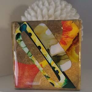 Modern Art 4x4x1⅝" Abstract Collage Mini's by Tana Hensley, Image 11.