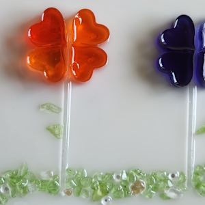 Resin Flowers on Birch Wood Panel by Tana Hensley, Image 5.