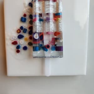 Resin-Popsicle Art Sculpture on Wood Panel by Tana Hensley  Image: SOLD